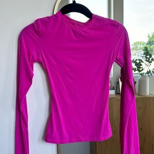 Skims Fits Everybody Long Sleeve in Fuchsia